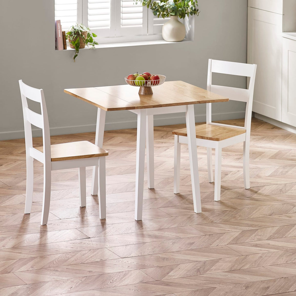 Wooden Drop Leaf Dining Table for 2 to 4 People Square - Linwood