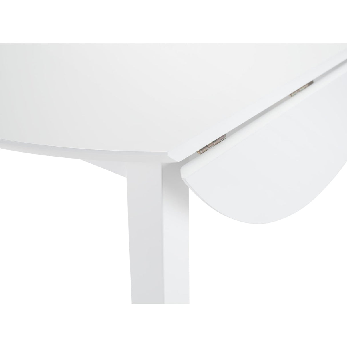 Wooden Drop Leaf Dining Table for 4 People Round - Coast
