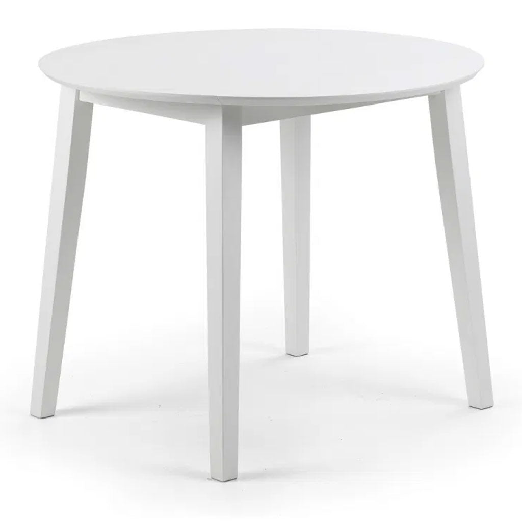 Wooden Drop Leaf Dining Table for 4 People Round - Coast