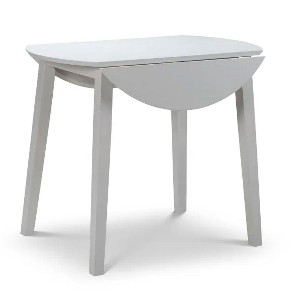 Wooden Drop Leaf Dining Table for 4 People Round - Coast