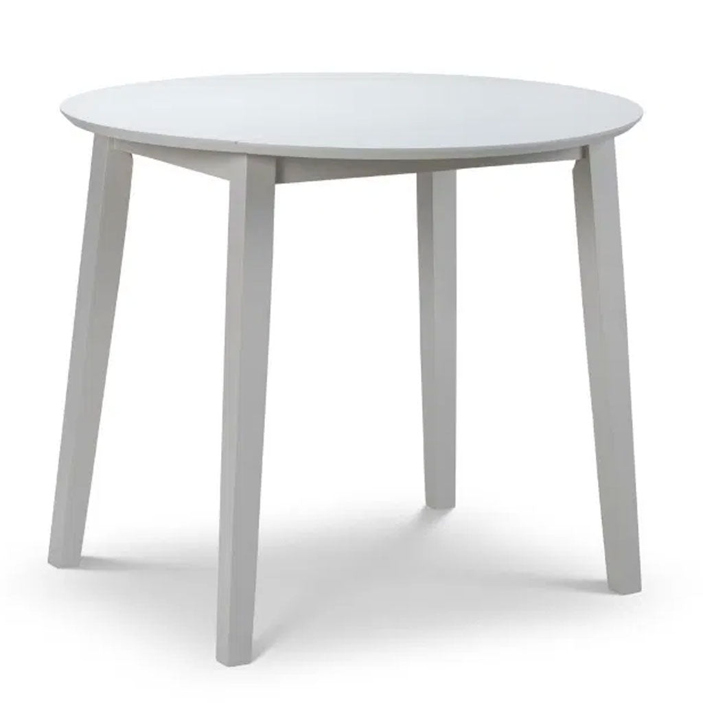 Wooden Drop Leaf Dining Table for 4 People Round - Coast