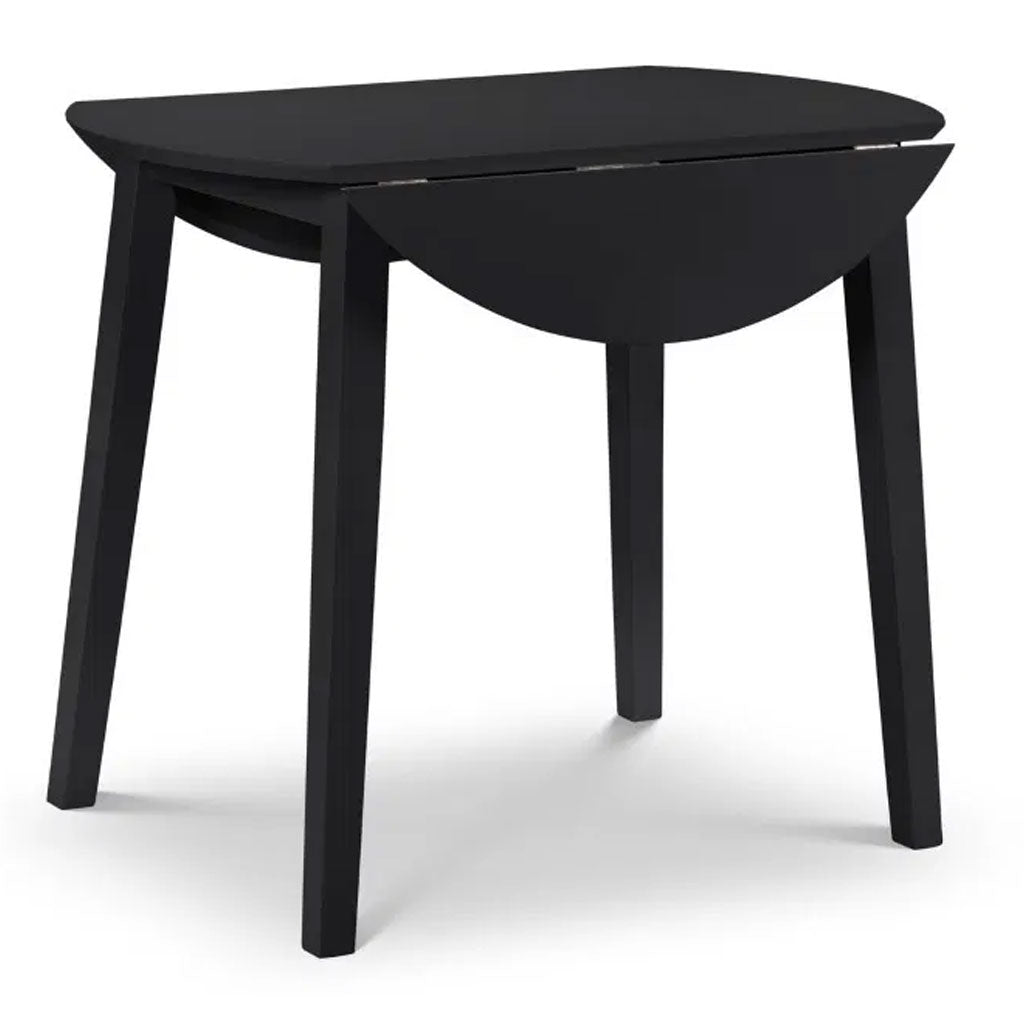 Wooden Drop Leaf Dining Table for 4 People Round - Coast