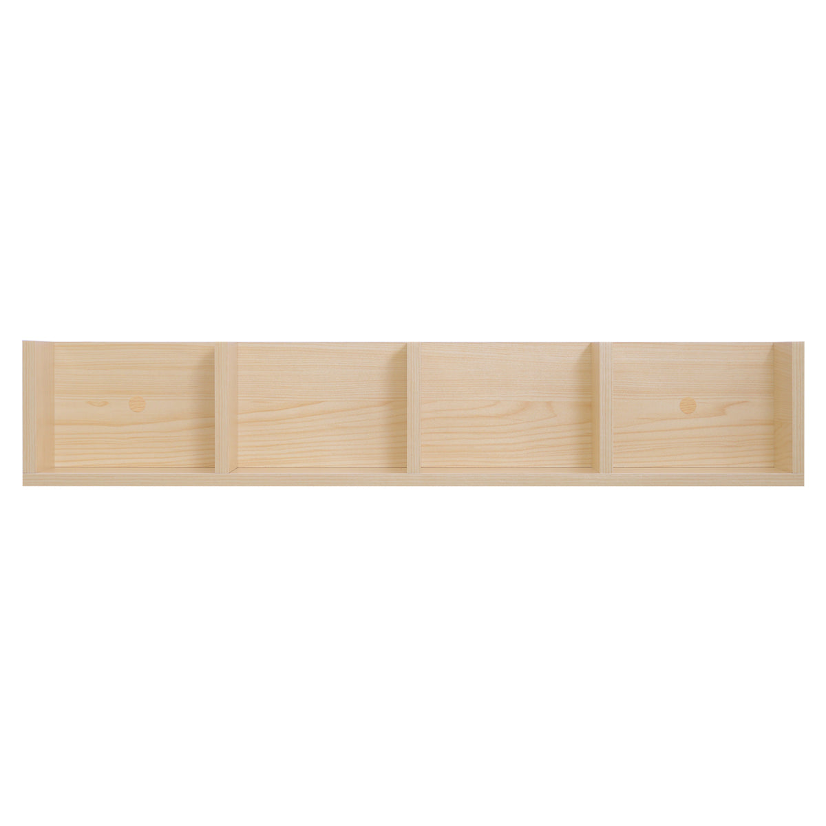 Wooden DVD Wall Shelf 95cm Wide With 4 Compartments - Velmora
