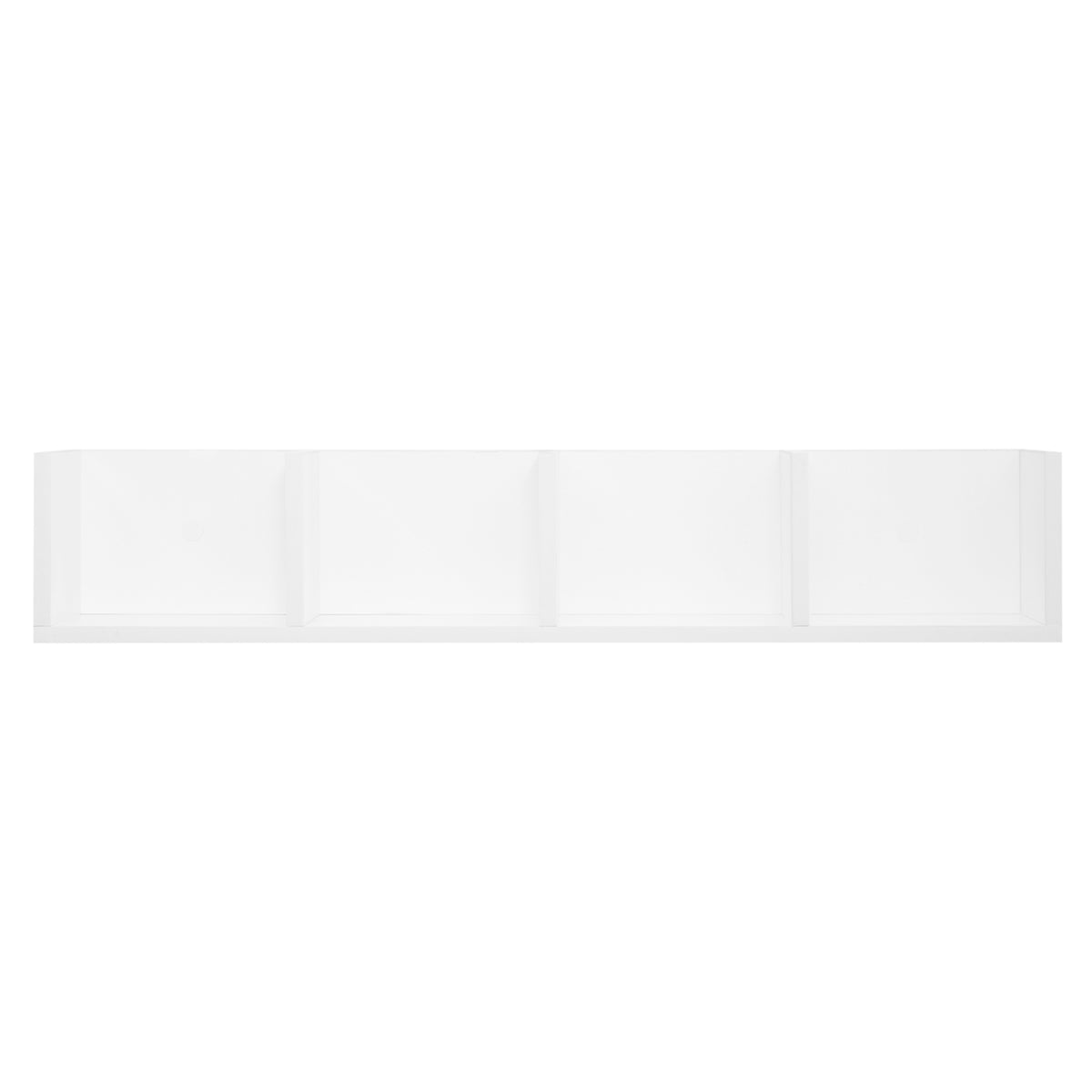 Wooden DVD Wall Shelf 95cm Wide With 4 Compartments - Velmora