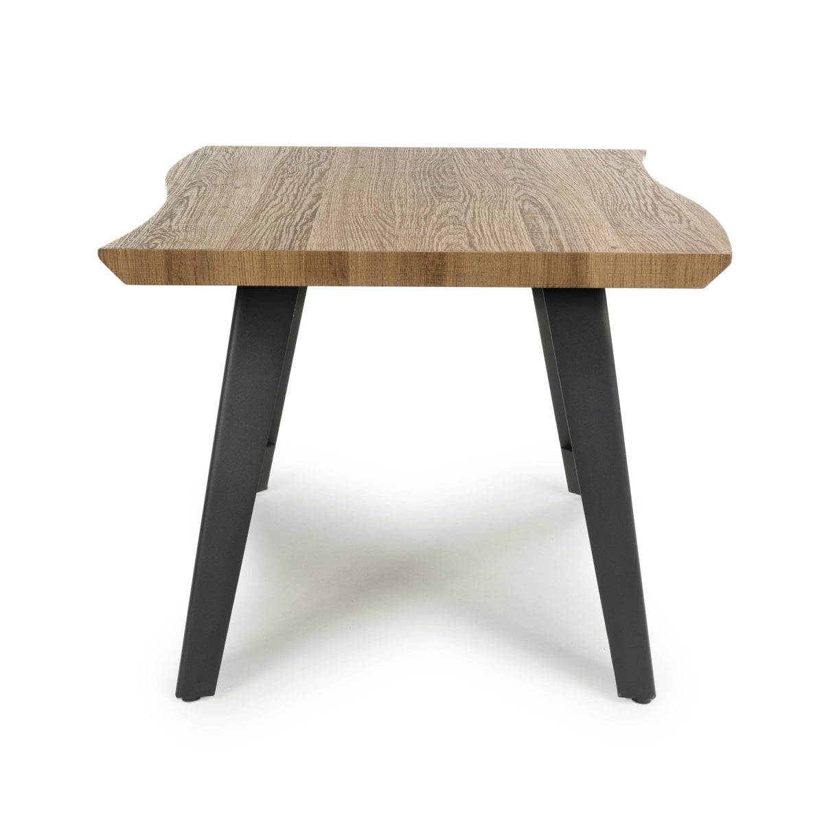 Wooden End Table Square And Curved - Nassau