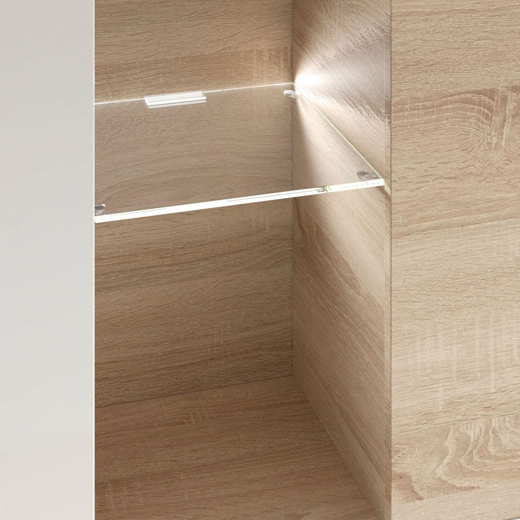 Wooden Entertainment Unit With LED Lights - Americus