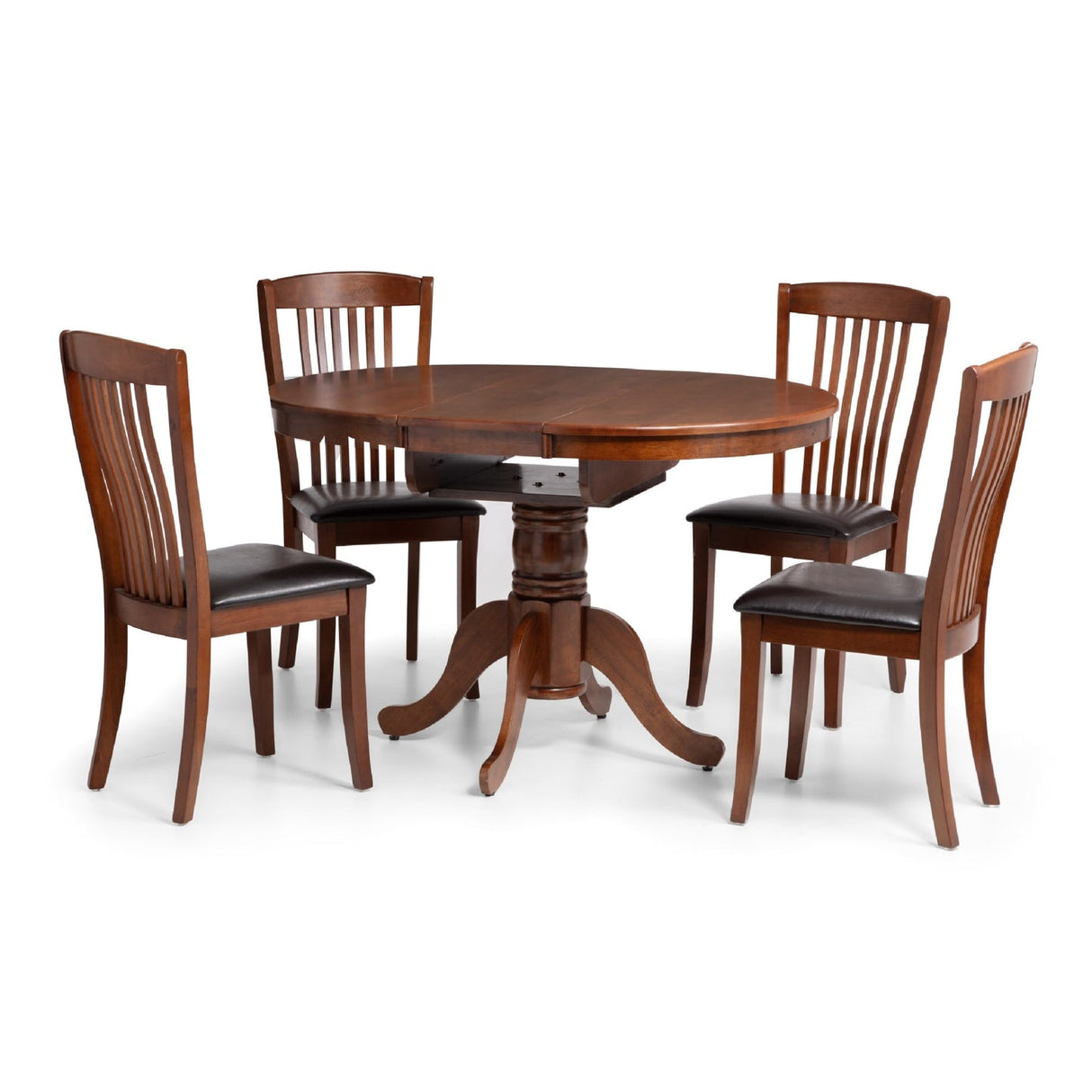 Wooden Extending Dining Table for 4 People Round - Canterbury