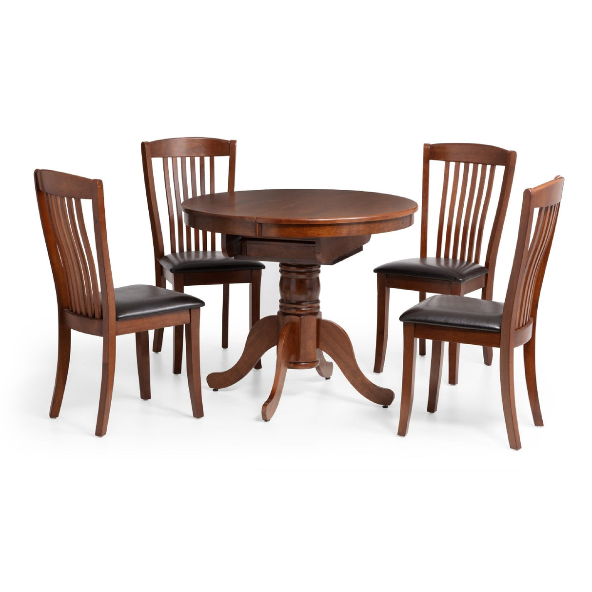 Wooden Extending Dining Table for 4 People Round - Canterbury
