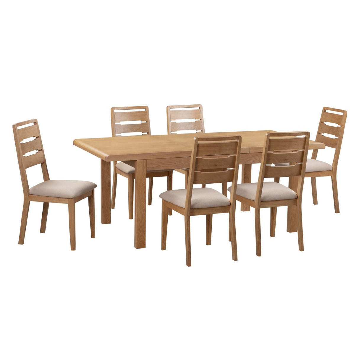 Wooden Extending Dining Table for 4 to 6 People - Curve