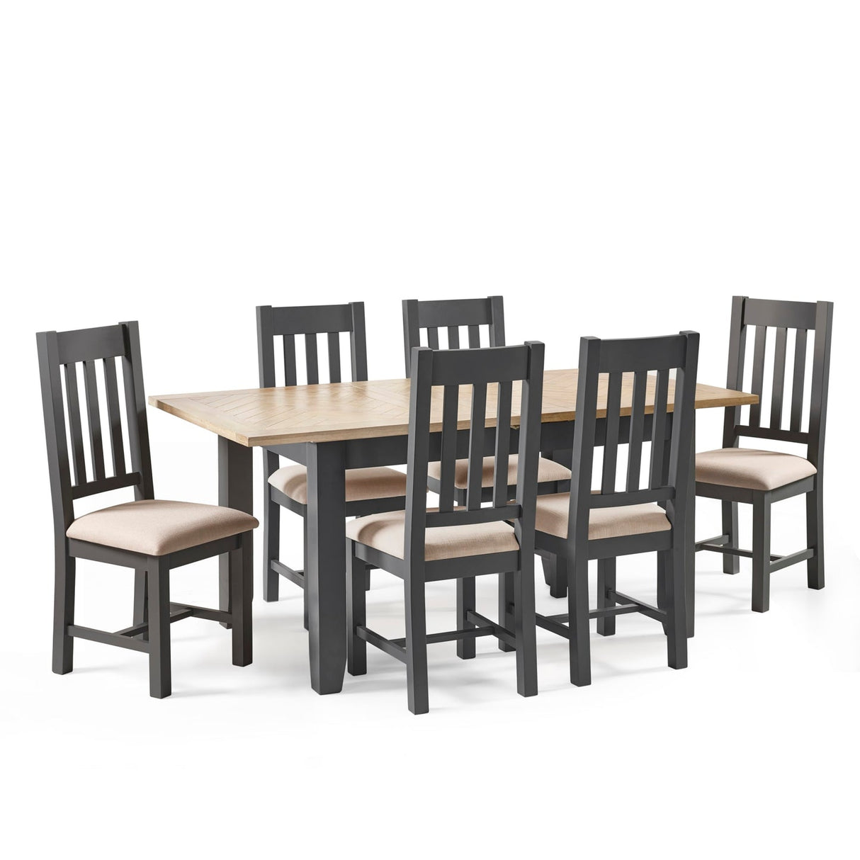 Wooden Extending Dining Table for 4 to 6 People Rectangular - Bordeaux