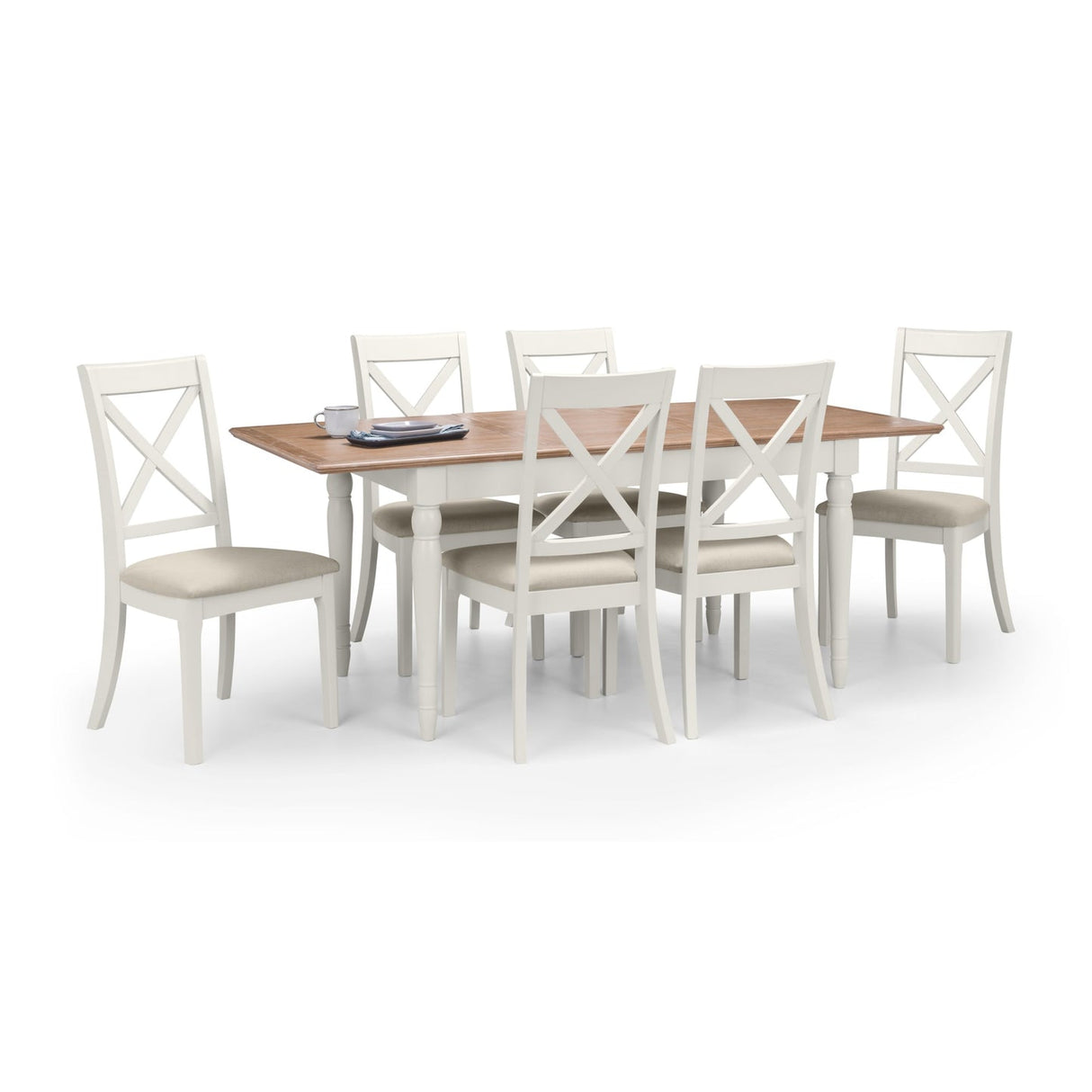 Wooden Extending Dining Table for 6 People - Provence