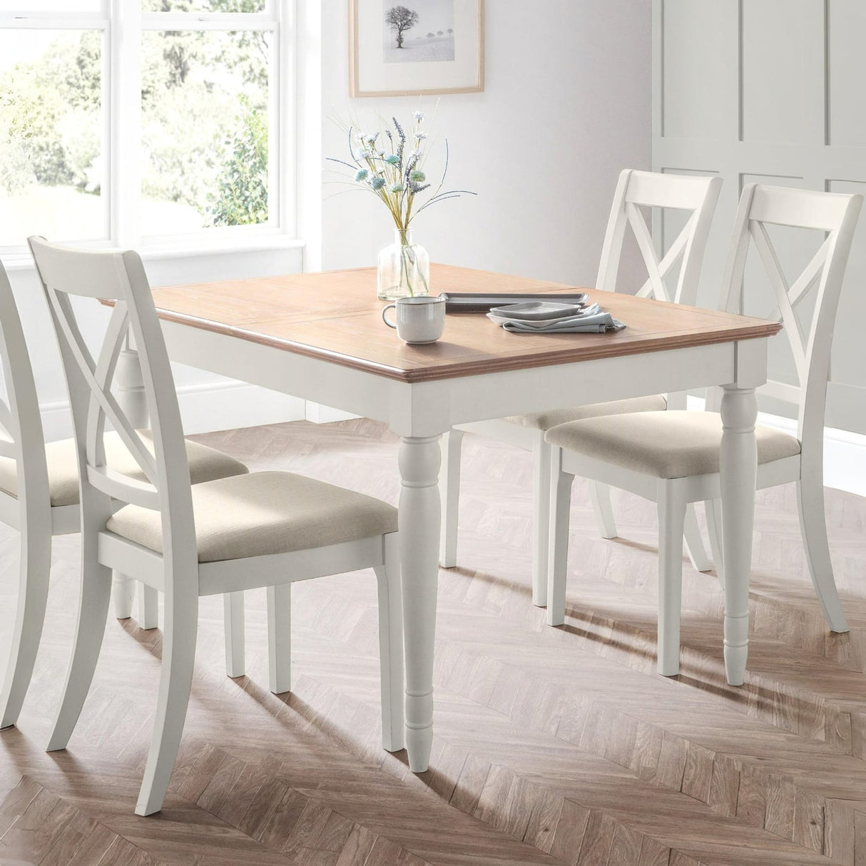 Wooden Extending Dining Table for 6 People - Provence