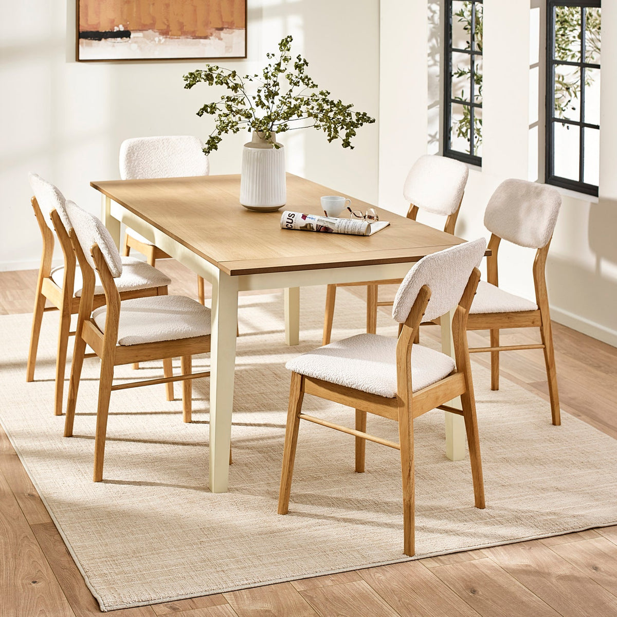 Wooden Extending Dining Table for 6 to 8 People - Larissa