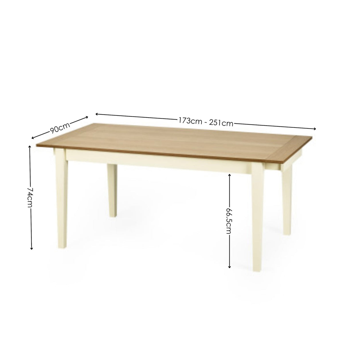 Wooden Extending Dining Table for 6 to 8 People - Larissa