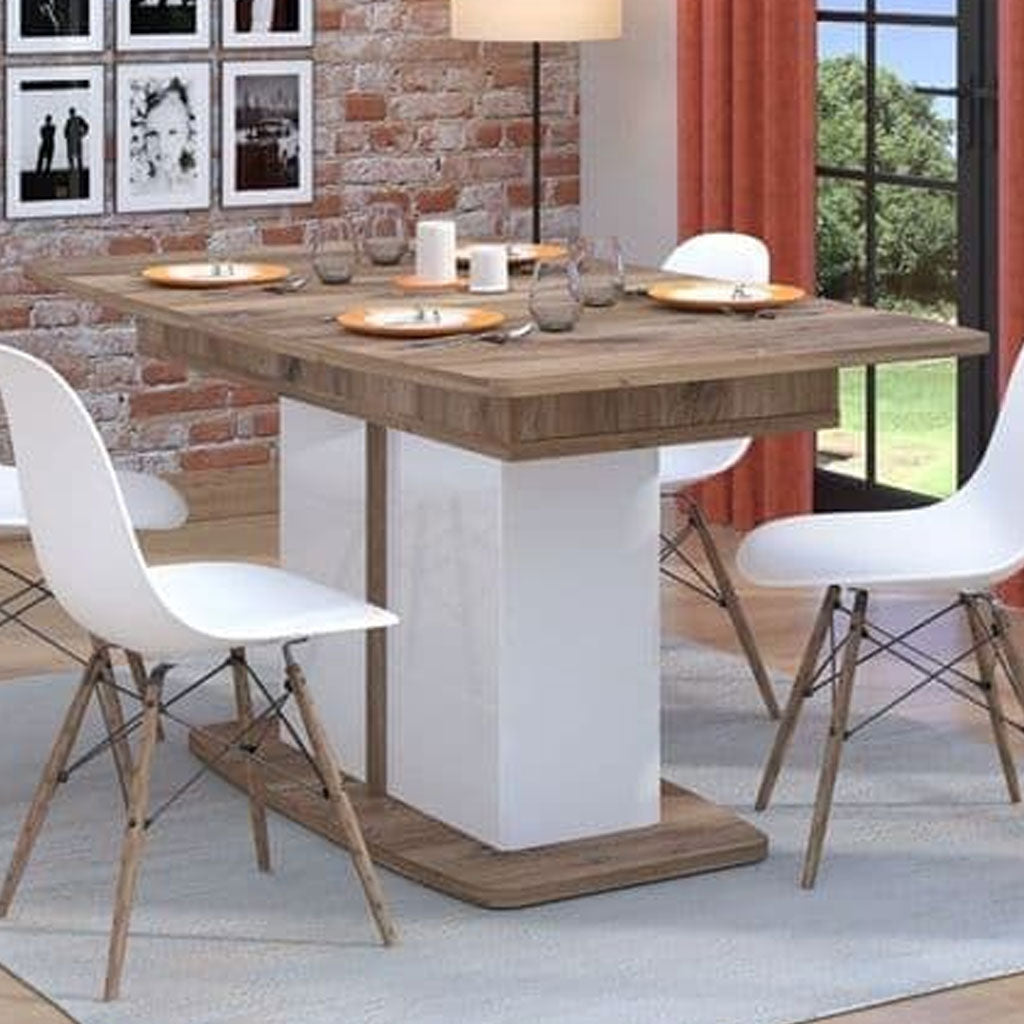 Wooden Extending Dining Table for 6 to 8 People - Minot