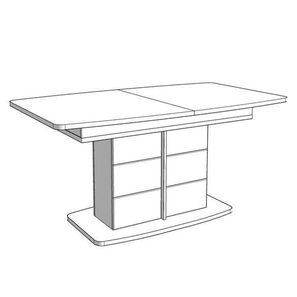 Wooden Extending Dining Table for 6 to 8 People - Minot