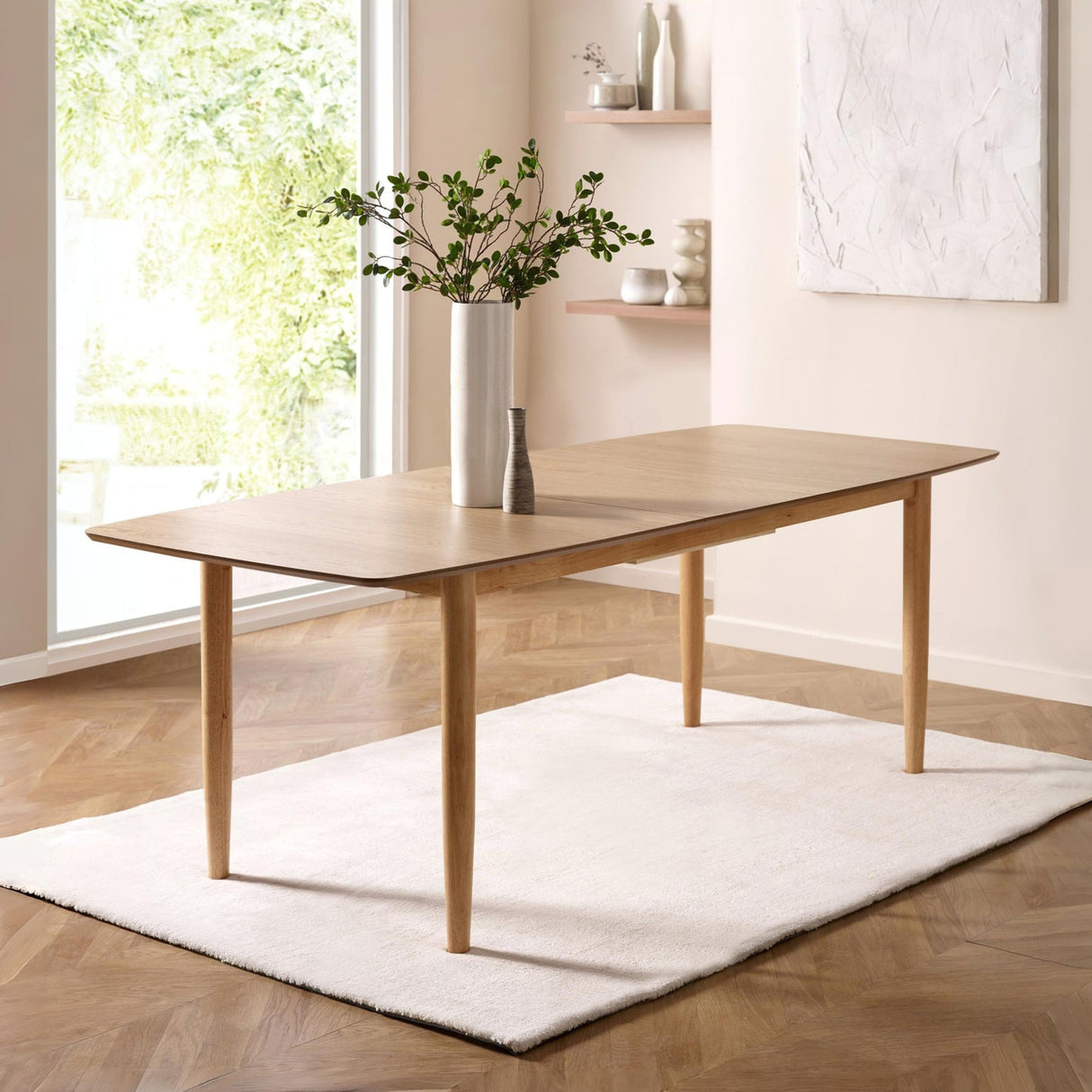 Wooden Extending Dining Table for 6 to 8 People - Theia