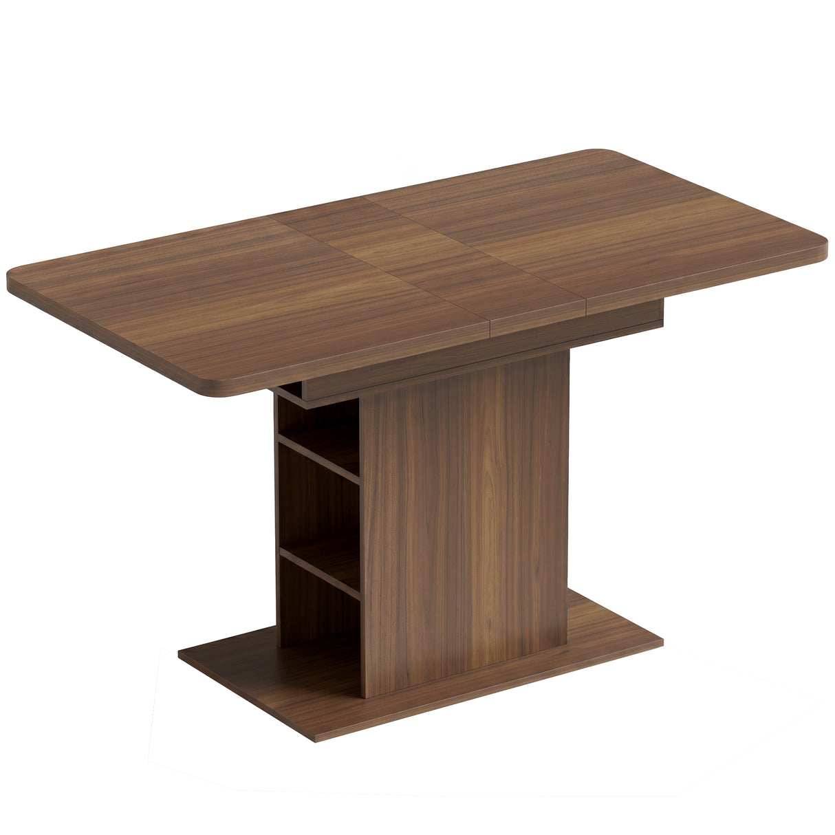 Wooden Extending Dining Table Rectangular for 4 to 6 People - Velmora