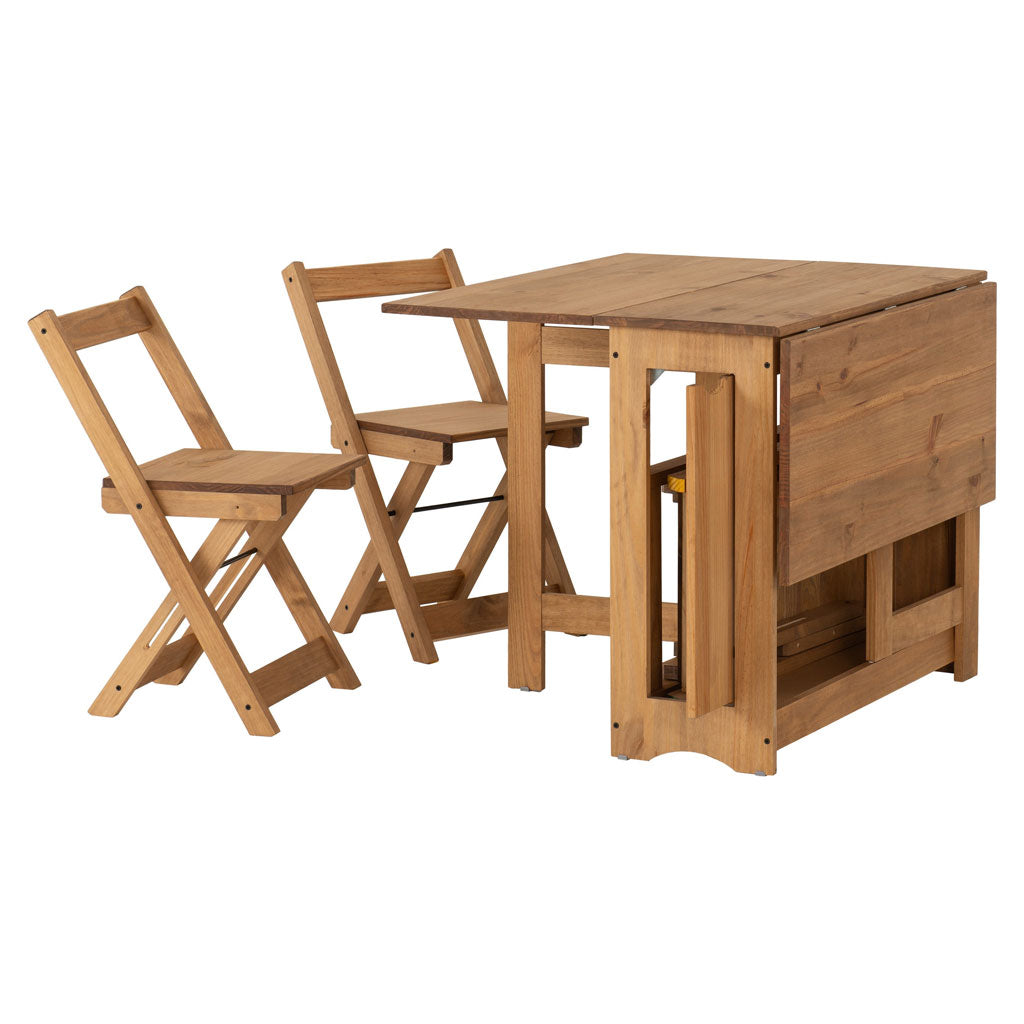 Wooden Extending Dining Table With 4 Dining Chairs - Santos