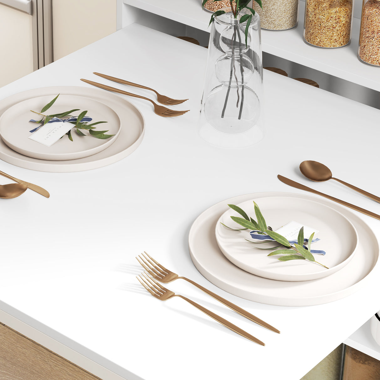 Wooden Folding Drop-Leaf Kitchen Dining Table for 2 People - Velmora