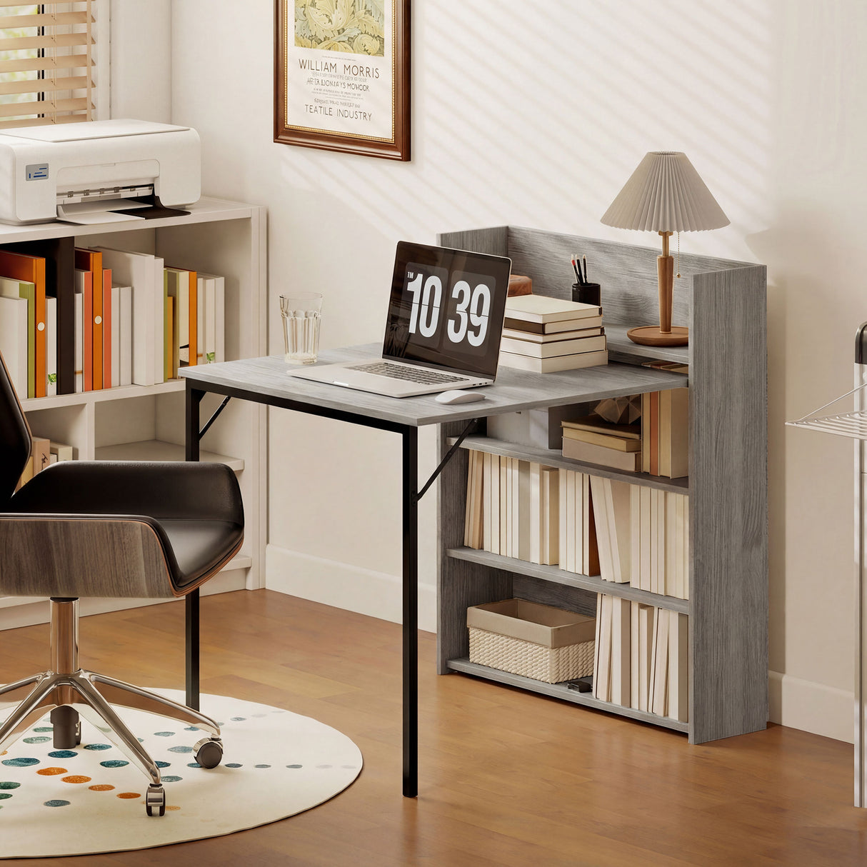 Wooden Folding Drop-Leaf Kitchen Dining Table for 2 People - Velmora