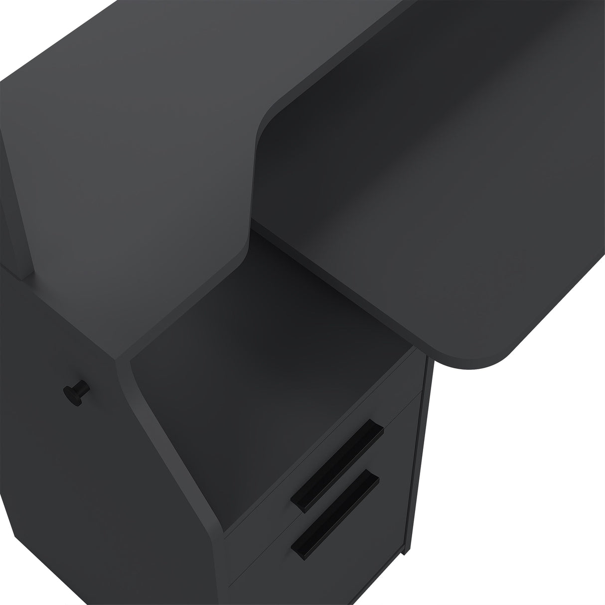 Wooden Gaming Desk With 1 Door And 1 Drawer - Function Plus