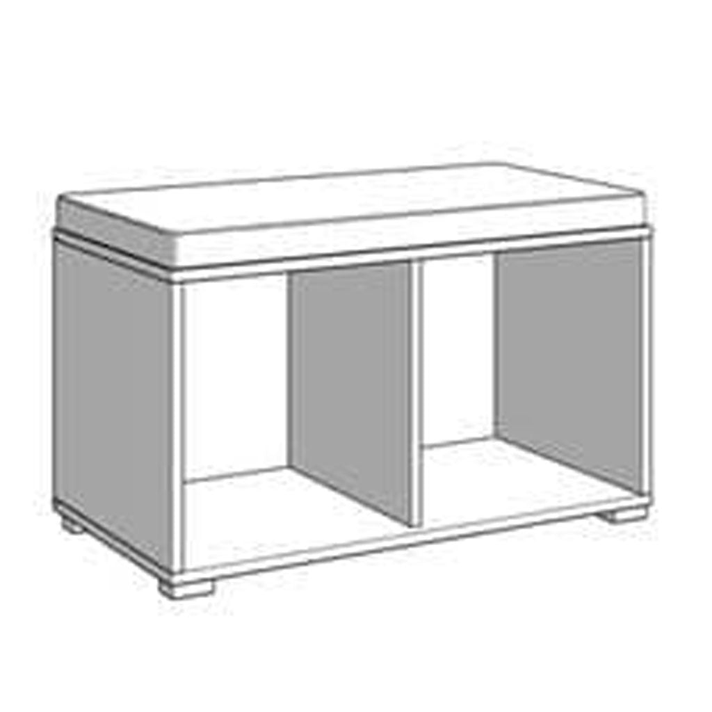 Wooden Hallway Seating Bench With 2 Doors - Lititz