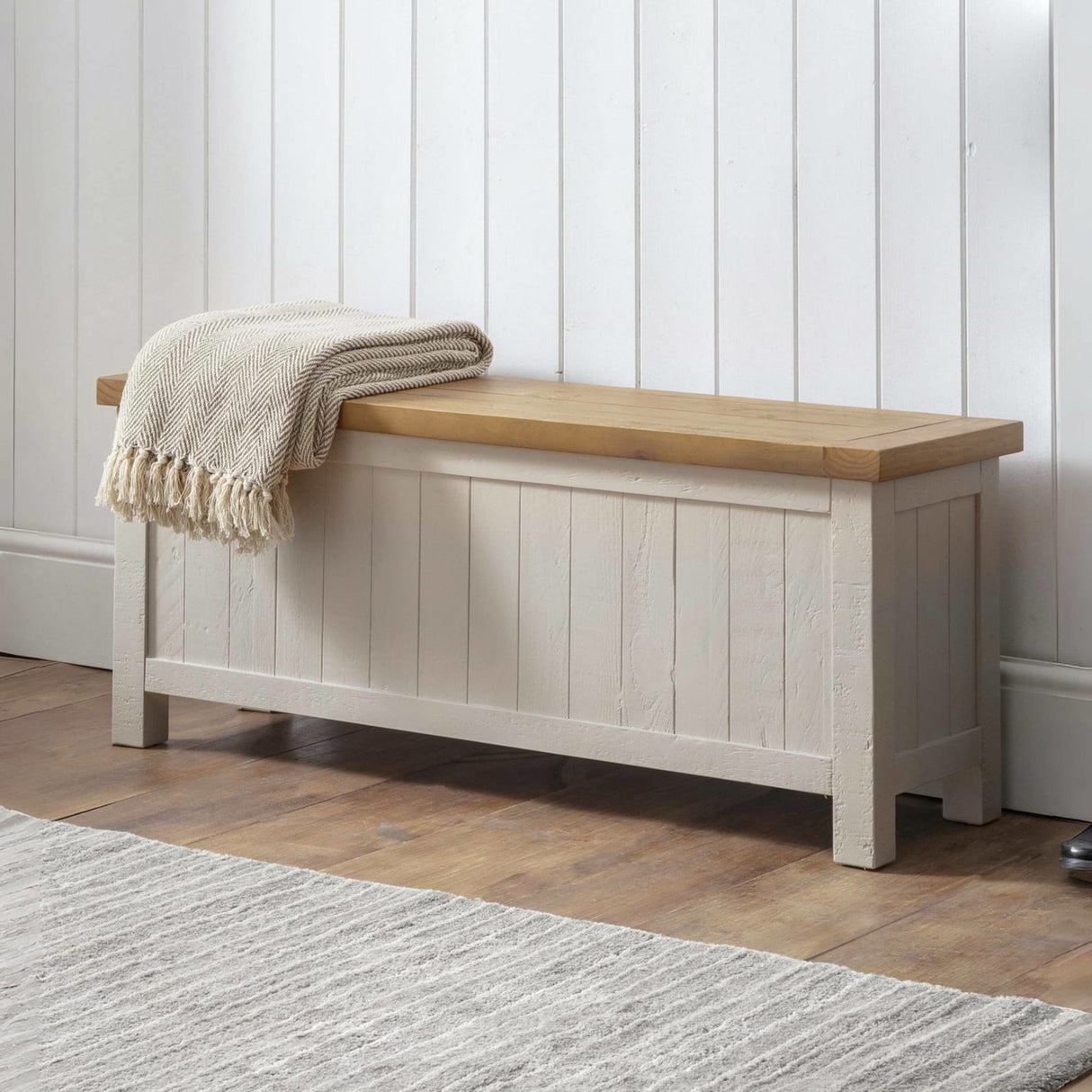 Wooden Hallway Seating Bench With Storage - Aspen