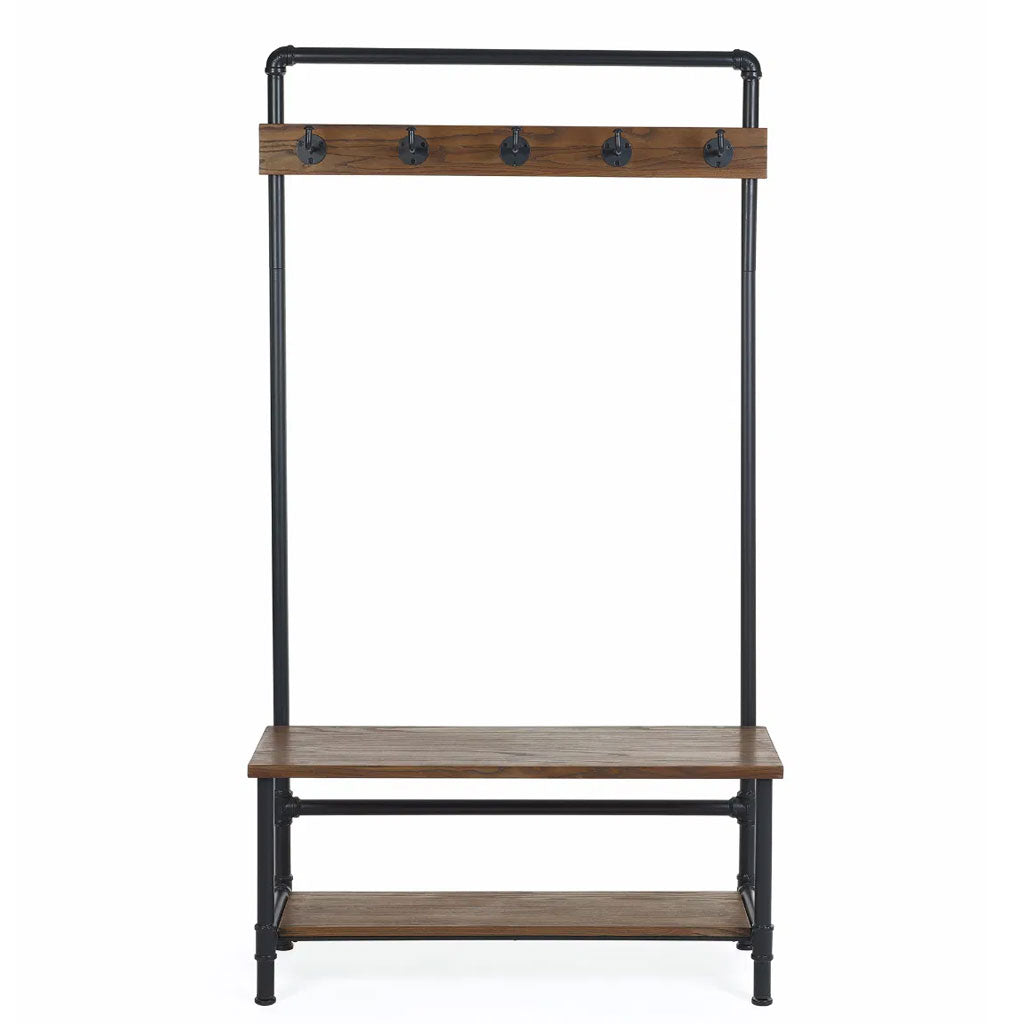 Wooden Hallway Stand With Bench - Boston