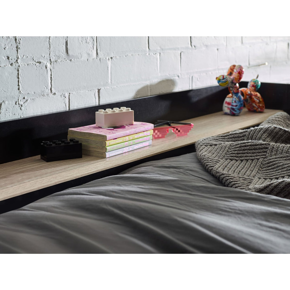 Wooden High Sleeper Bed With Gaming Desk - Blaze