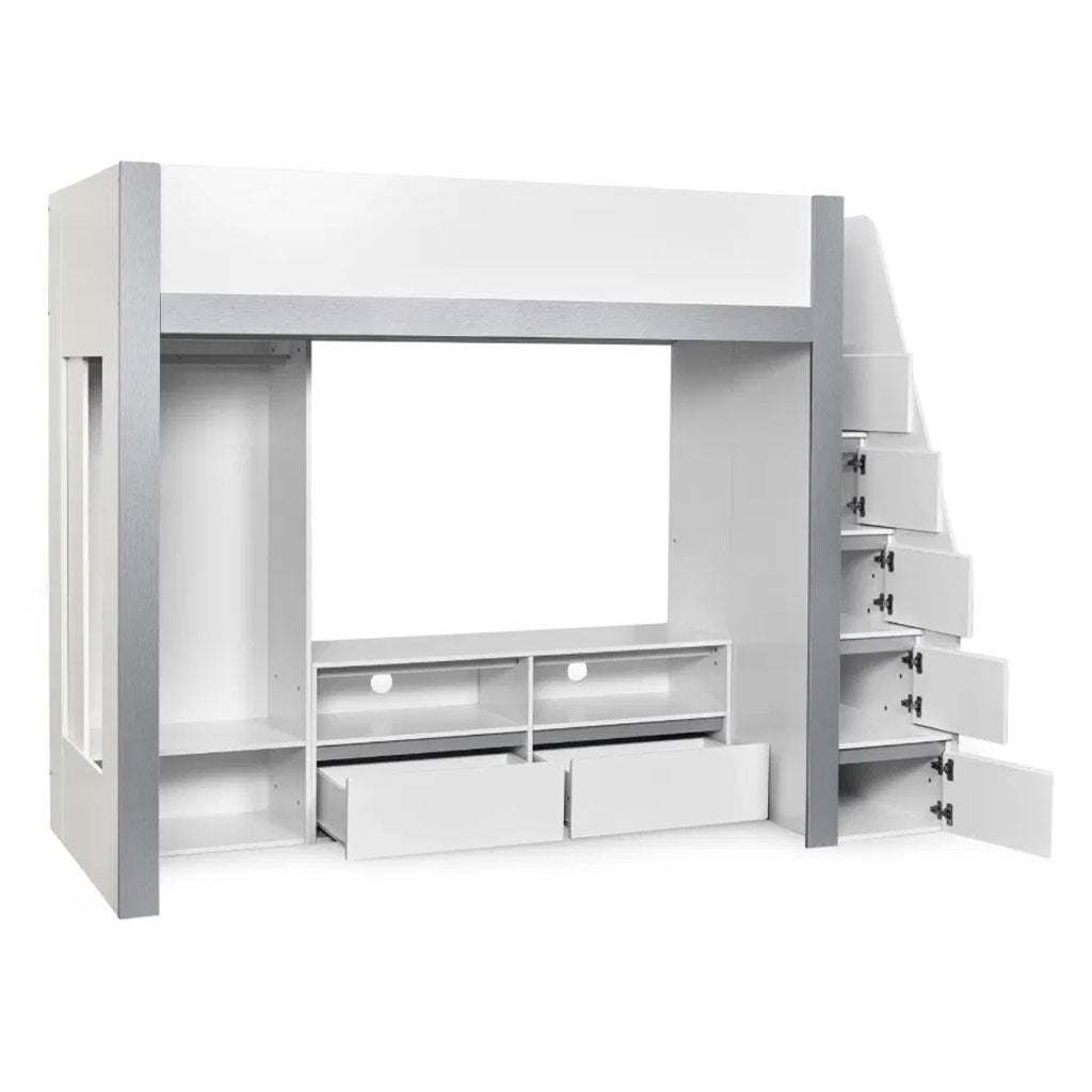 Wooden High Sleeper Bed With Ladder - Gaia