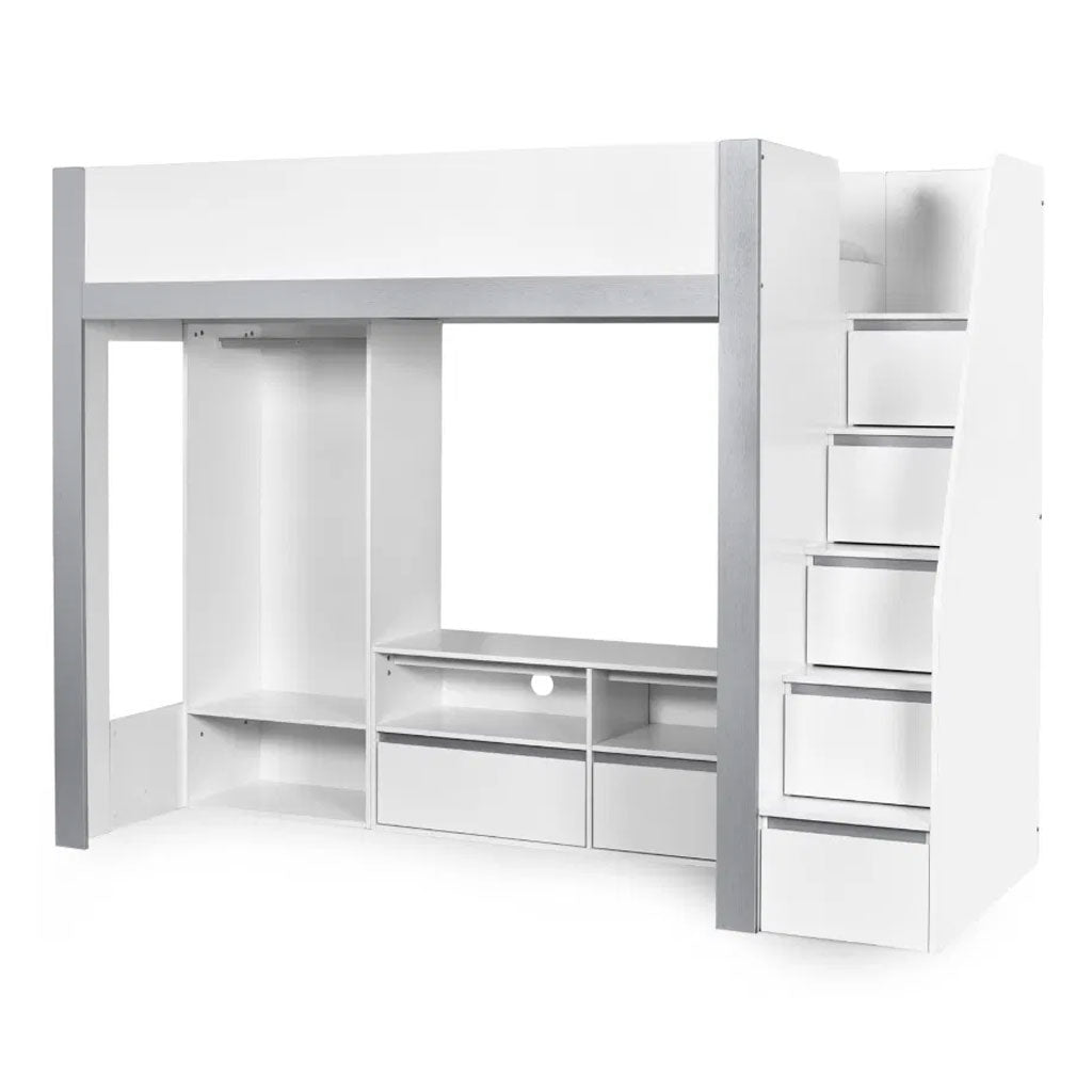 Wooden High Sleeper Bed With Ladder - Gaia