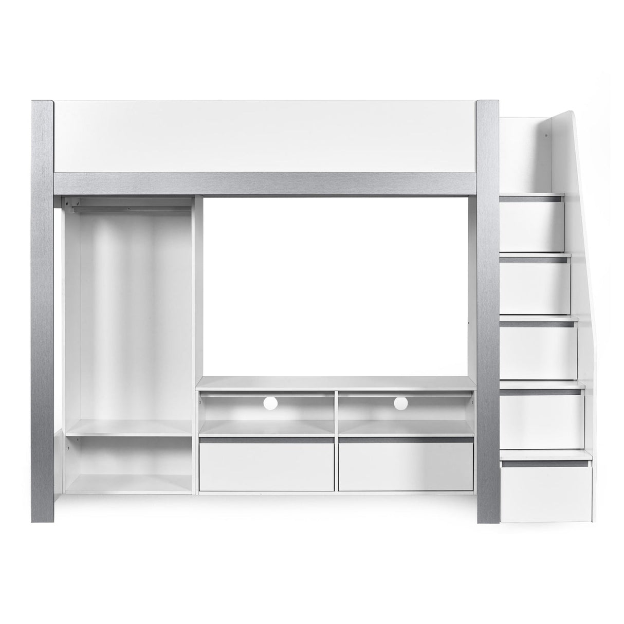 Wooden High Sleeper Bed With Ladder - Gaia