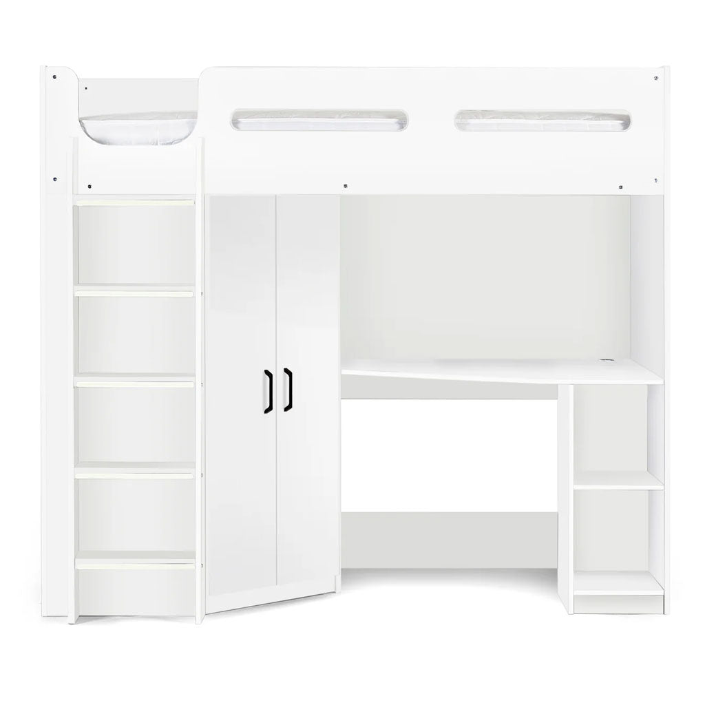 Wooden High Sleeper Bed With Ladder - Hercules