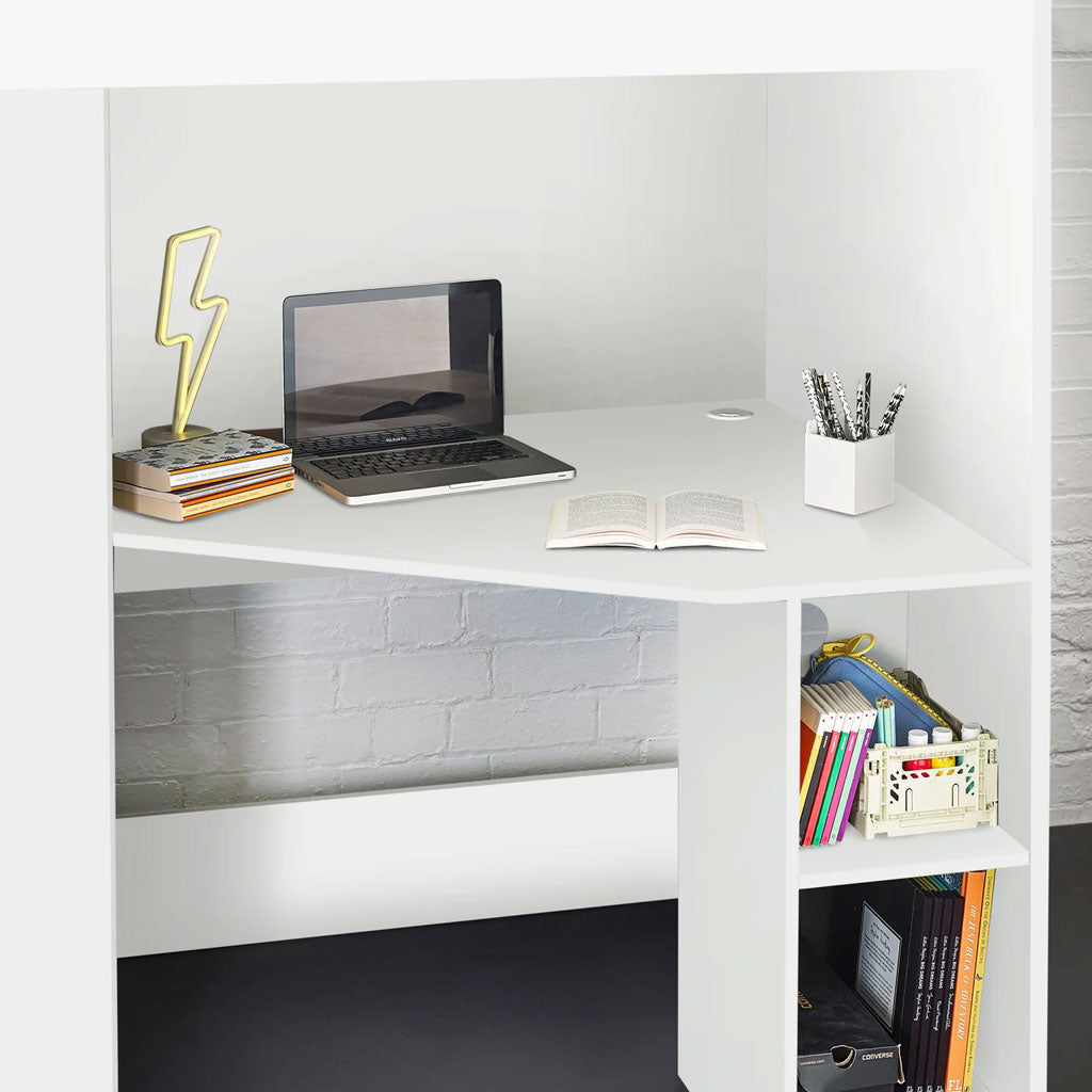 Wooden High Sleeper Bed With Ladder - Hercules