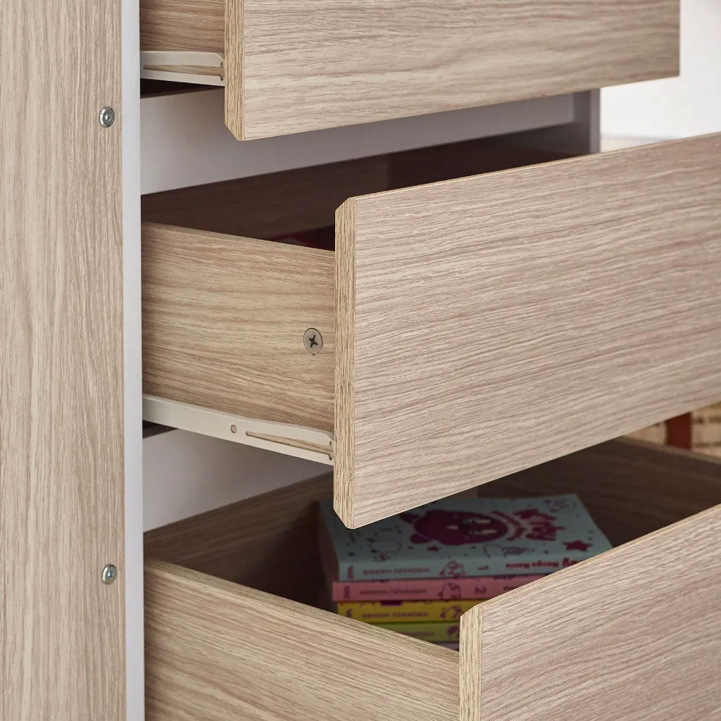 Wooden High Sleeper Bed With Ladder - Ocean