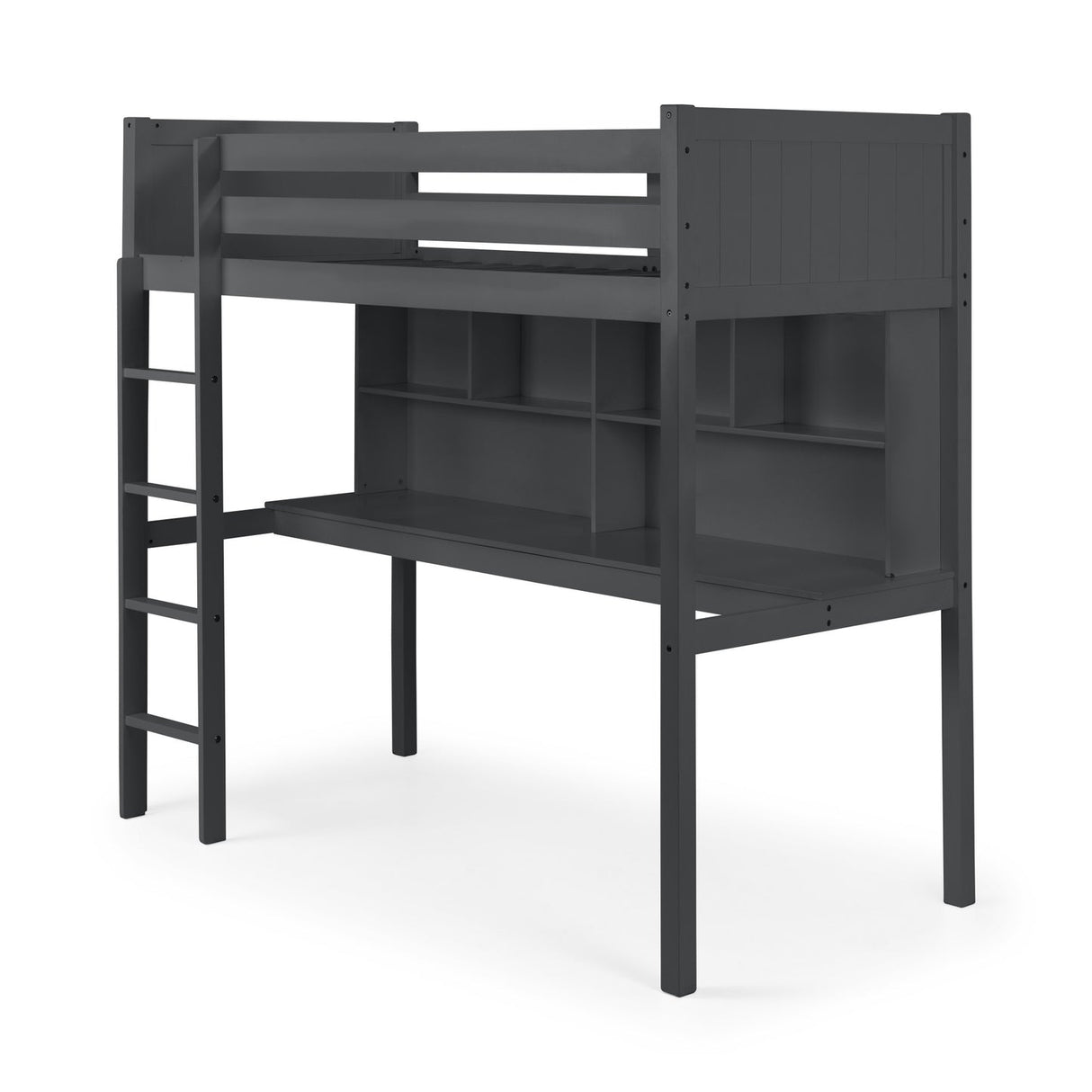 Wooden High Sleeper Bed With Ladder - Titan