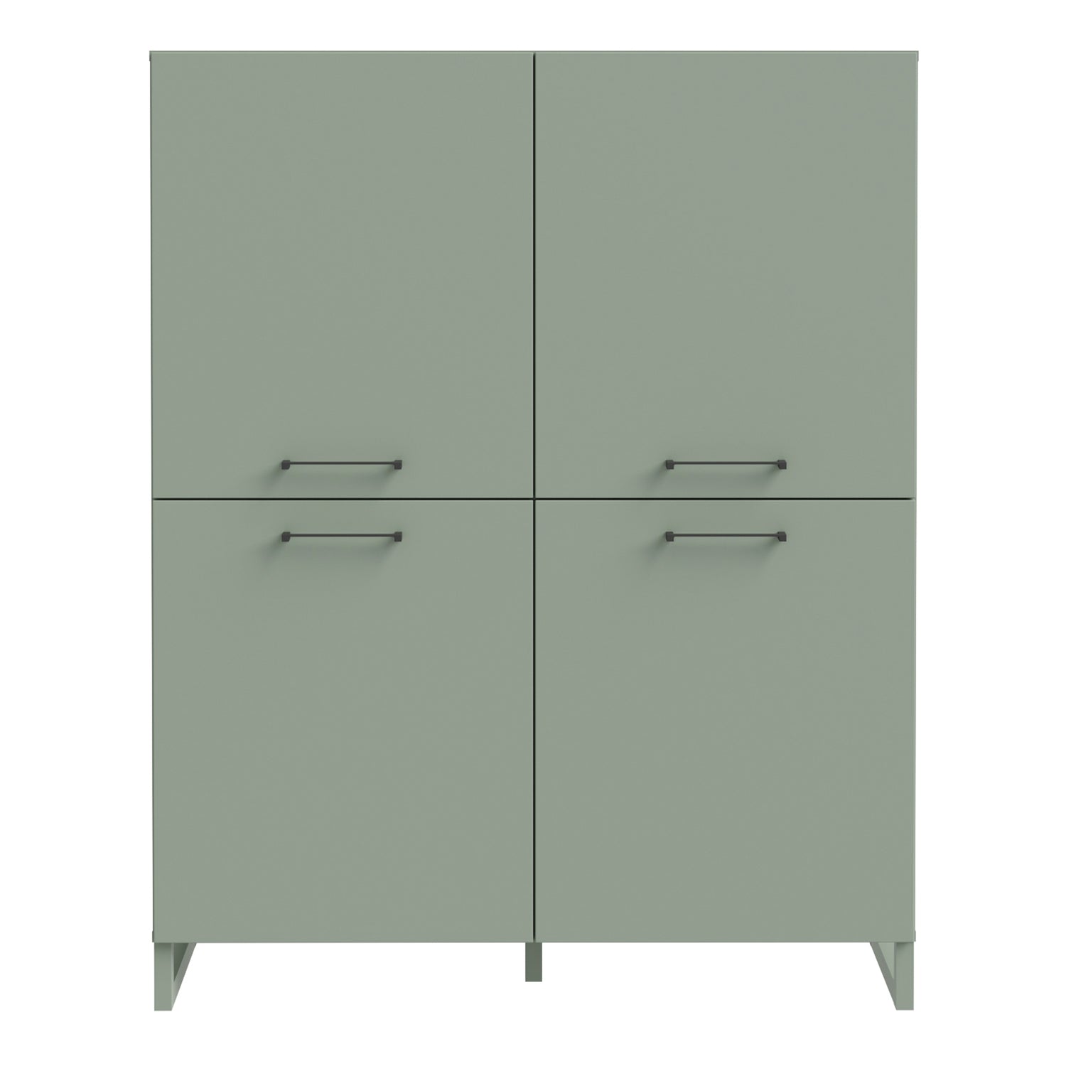 Wooden Highboard With 4 Doors - Sali
