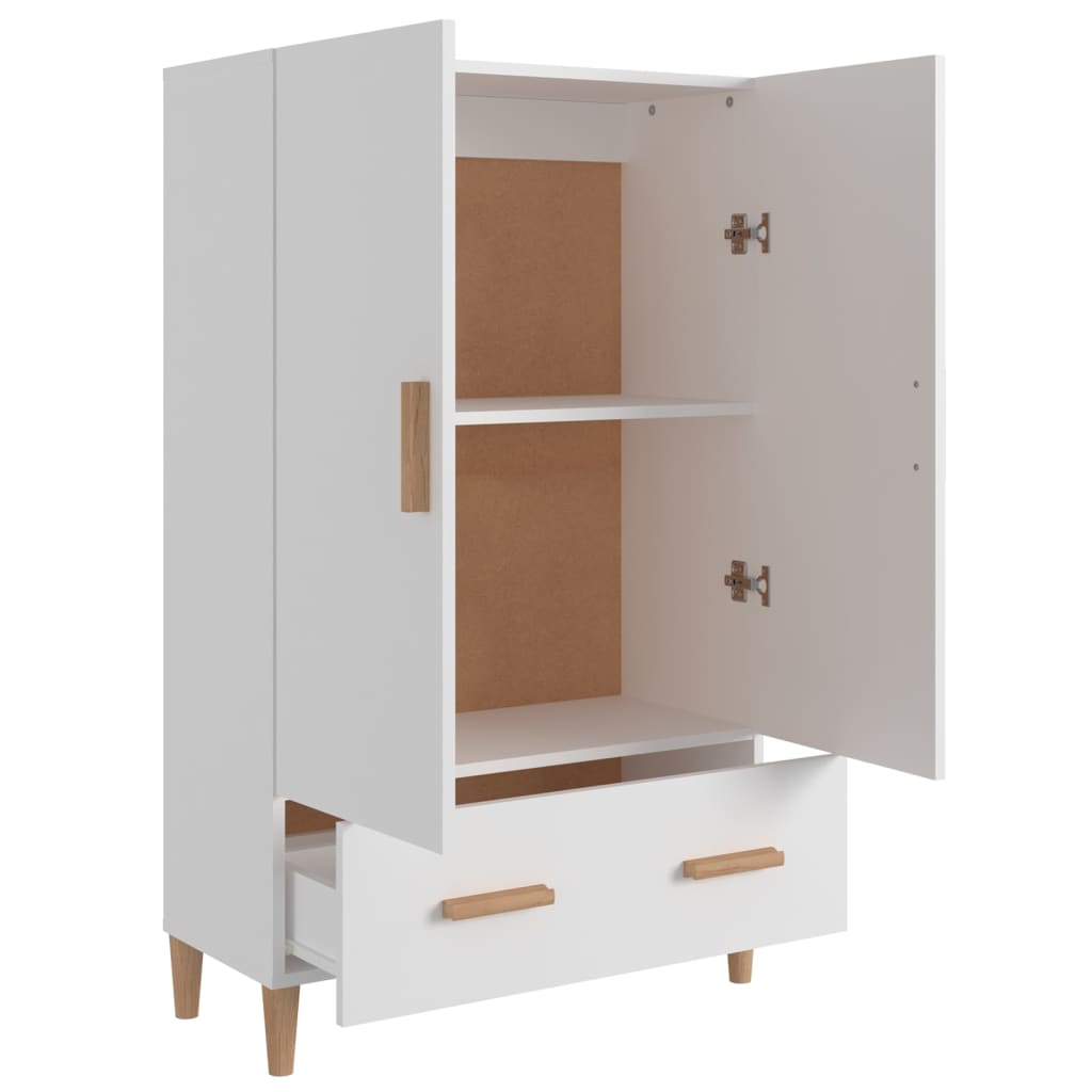 Wooden Highboard 70cm Wide With 2 Doors 1 Drawer - Vantage Home