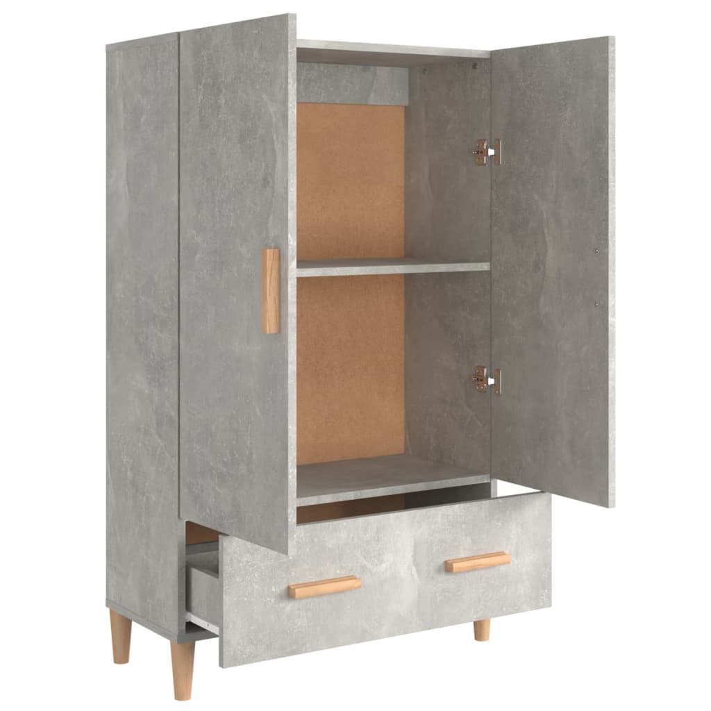 Wooden Highboard 70cm Wide With 2 Doors 1 Drawer - Vantage Home