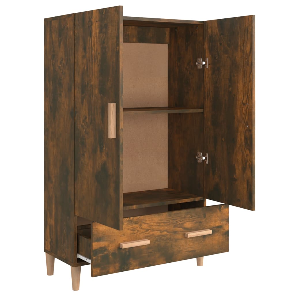 Wooden Highboard 70cm Wide With 2 Doors 1 Drawer - Vantage Home