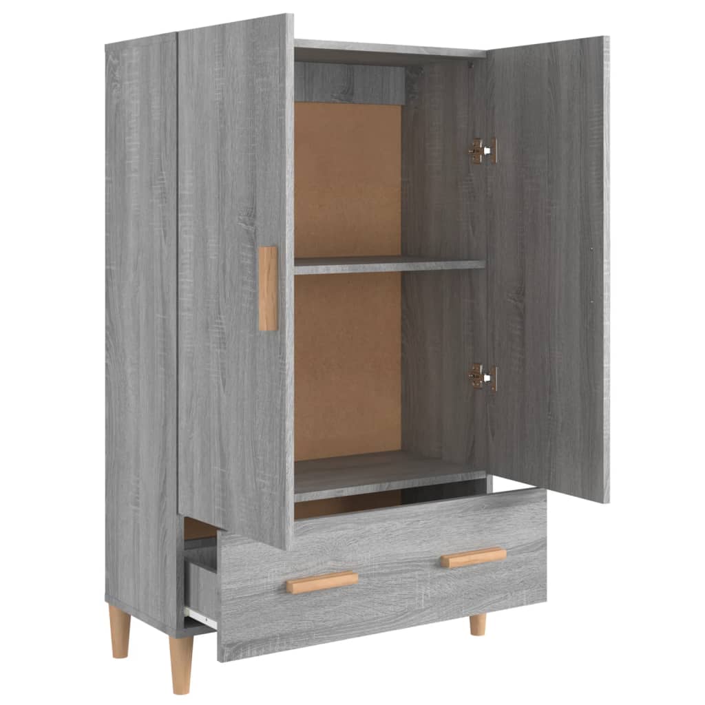 Wooden Highboard 70cm Wide With 2 Doors 1 Drawer - Vantage Home