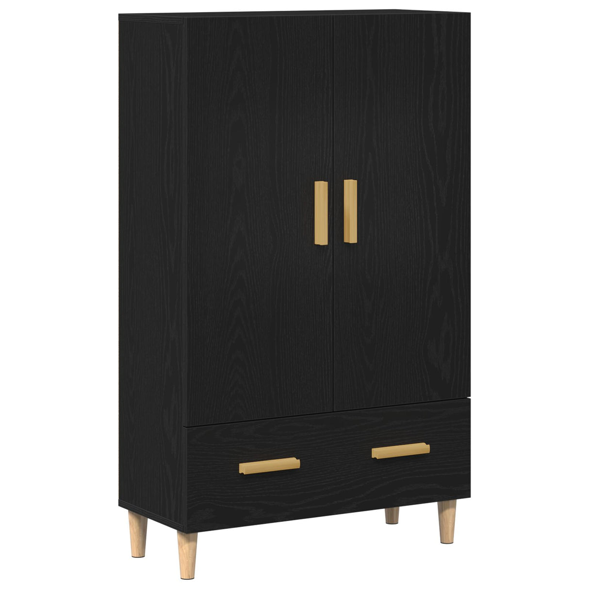 Wooden Highboard 70cm Wide With 2 Doors 1 Drawer - Vantage Home