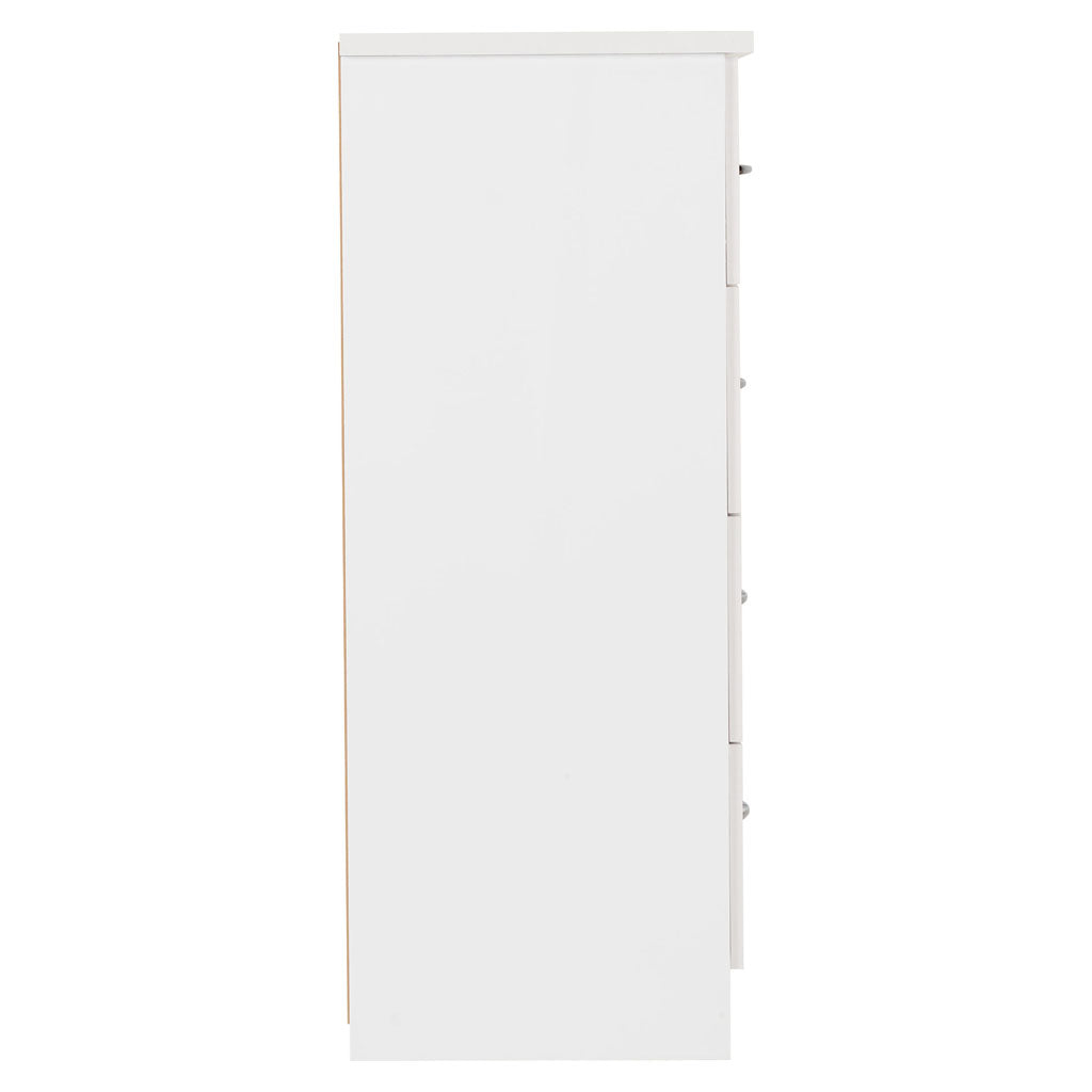 Wooden Highboard With 1 Door And 5 Drawers - Nevada