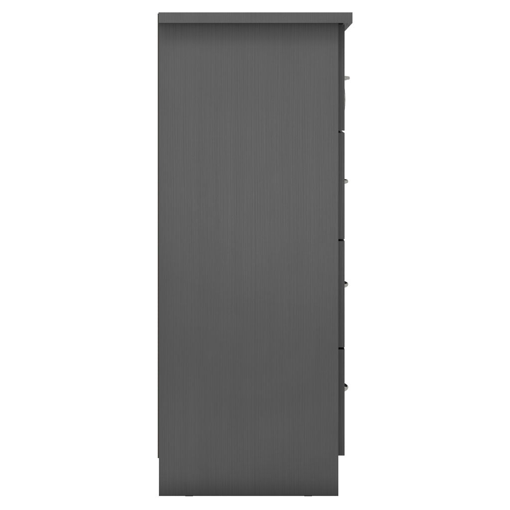 Wooden Highboard With 1 Door And 5 Drawers - Nevada