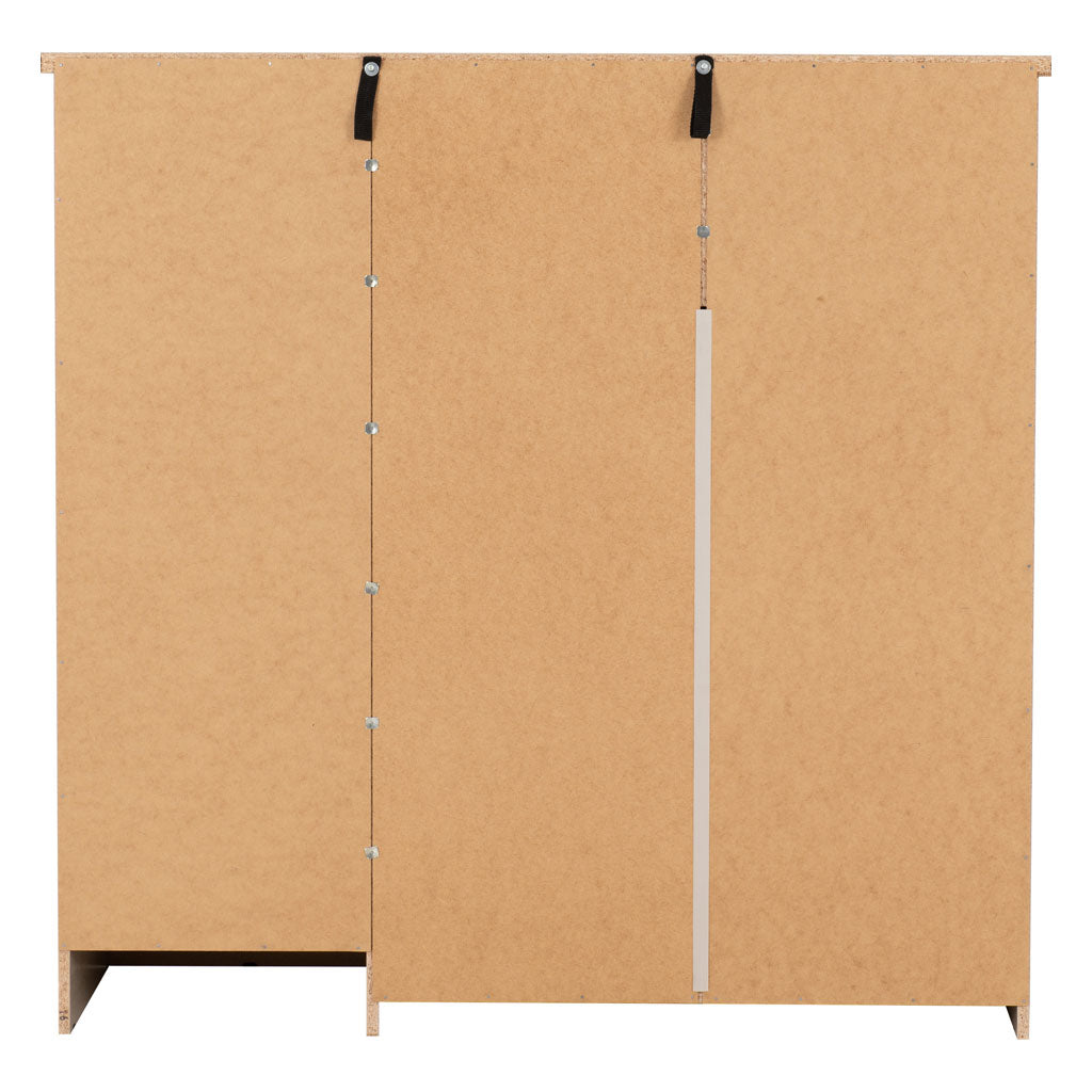 Wooden Highboard With 1 Door And 5 Drawers - Nevada