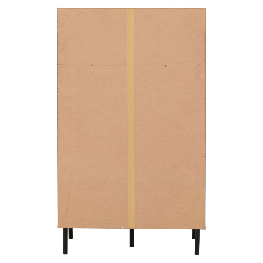 Wooden Highboard With 2 Doors And 2 Drawers - Leon