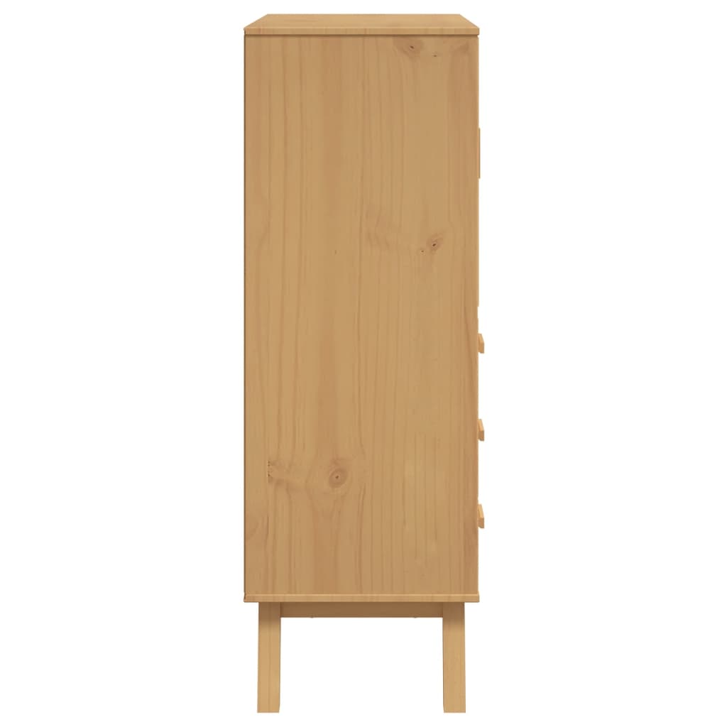 Wooden Highboard With 2 Doors And 3 Drawers - Olden