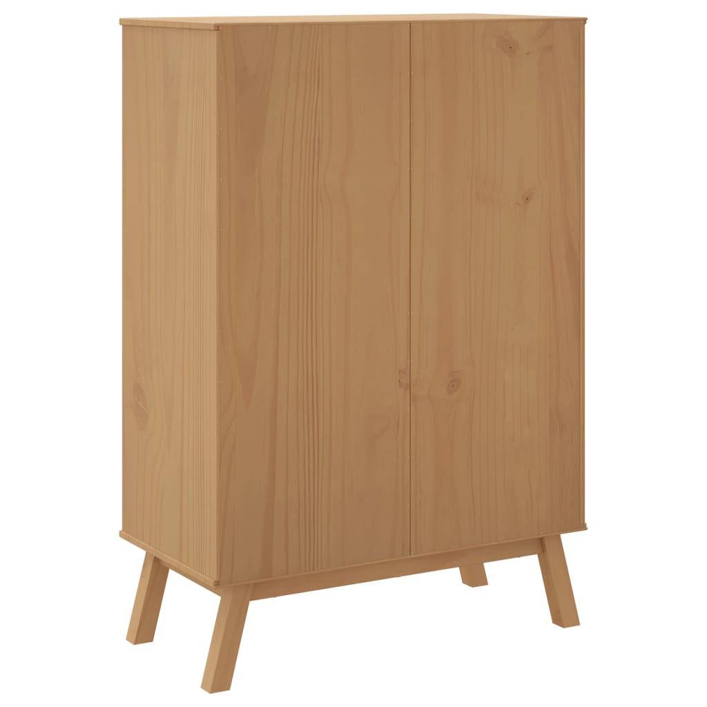 Wooden Highboard With 2 Doors And 3 Drawers - Olden