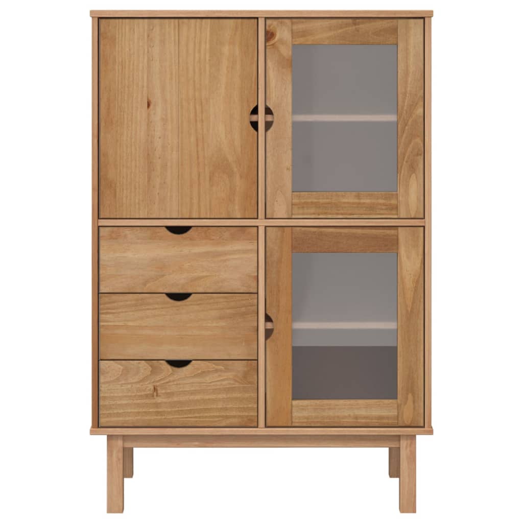 Wooden Highboard With 3 Doors And 3 Drawers - Otta
